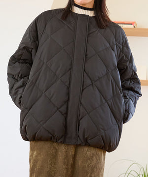 キルティングノーカラーダウンジャケット/MO43D04