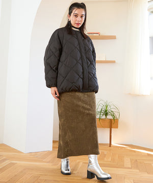 キルティングノーカラーダウンジャケット/MO43D04
