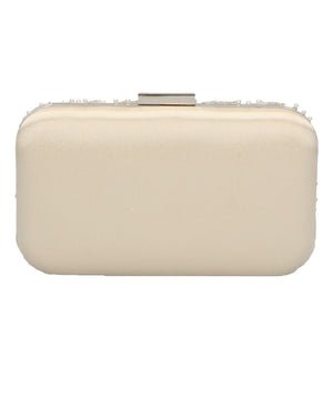 ビーズ刺繍ボックスクラッチバッグ/MOB008【結婚式/オケージョン/パーティー】