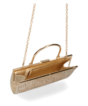 ラインストーンメタルハンドルバッグ/MOB009【結婚式/オケージョン/パーティー】