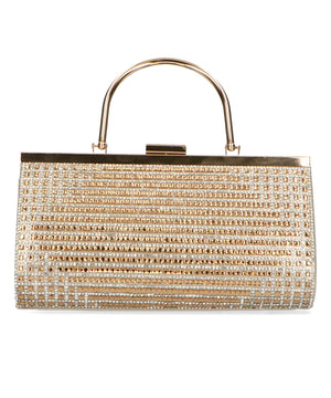 ラインストーンメタルハンドルバッグ/MOB009【結婚式/オケージョン/パーティー】