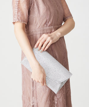 ラインストーンレタークラッチバッグ/MOB014【結婚式/オケージョン/パーティー】