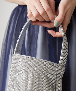 ラインストーンフリンジバッグ/MOB015【結婚式/オケージョン/パーティー】