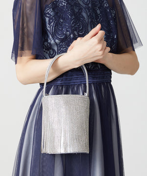 ラインストーンフリンジバッグ/MOB015【結婚式/オケージョン/パーティー】