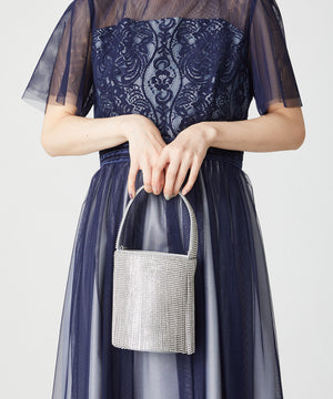 ラインストーンフリンジバッグ/MOB015【結婚式/オケージョン/パーティー】