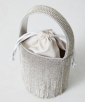 ラインストーンフリンジバッグ/MOB015【結婚式/オケージョン/パーティー】