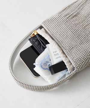 ラインストーンフリンジバッグ/MOB015【結婚式/オケージョン/パーティー】