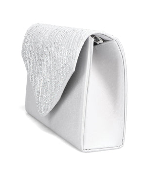 ラインストーンギャザーフラップバッグ/MOB018【結婚式/オケージョン/パーティー】