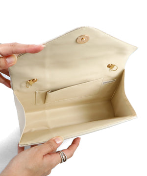 ラインストーンギャザーフラップバッグ/MOB018【結婚式/オケージョン/パーティー】