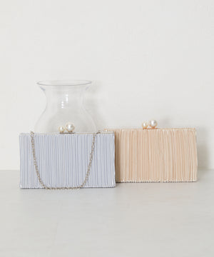 パールがま口スクエアバッグ/MOB017【結婚式/オケージョン/パーティー】