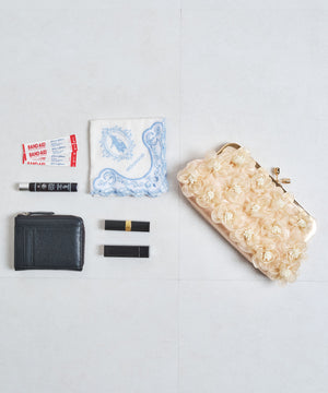 フラワーがま口バッグ/MOB019【結婚式/オケージョン/パーティー】