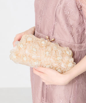 フラワーがま口バッグ/MOB019【結婚式/オケージョン/パーティー】