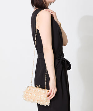 フラワーがま口バッグ/MOB019【結婚式/オケージョン/パーティー】