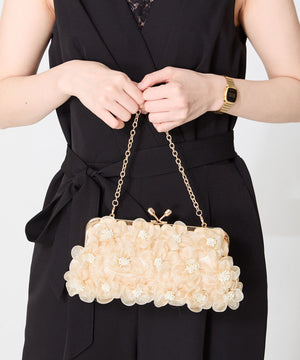 フラワーがま口バッグ/MOB019【結婚式/オケージョン/パーティー】