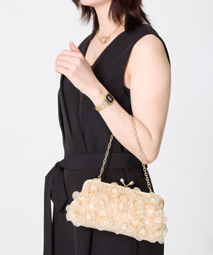 フラワーがま口バッグ/MOB019【結婚式/オケージョン/パーティー】