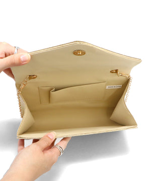 ラインストーンエンベロープクラッチバッグ/MOB021【結婚式/オケージョン/パーティー】