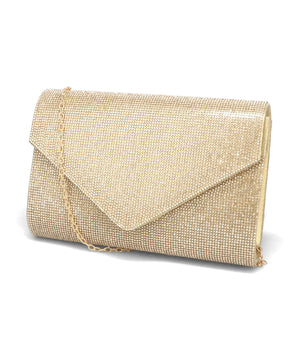 ラインストーンエンベロープクラッチバッグ/MOB021【結婚式/オケージョン/パーティー】