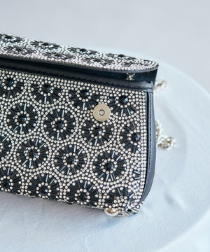 フラワーデザインチェーンバッグ/MOB023【結婚式/オケージョン/パーティー】