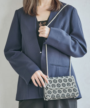 フラワーデザインチェーンバッグ/MOB023【結婚式/オケージョン/パーティー】