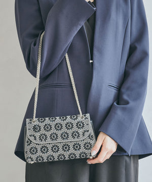 フラワーデザインチェーンバッグ/MOB023【結婚式/オケージョン/パーティー】