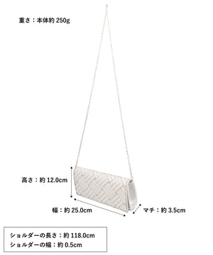 格子模様フラップバッグ/MOB024【結婚式/オケージョン/パーティー】