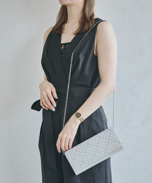 格子模様フラップバッグ/MOB024【結婚式/オケージョン/パーティー】