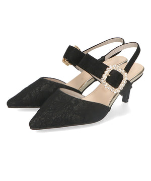 バックストラップレースパンプス/MOR104【結婚式/オケージョン/パーティー】