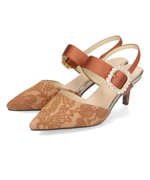バックストラップレースパンプス/MOR104【結婚式/オケージョン/パーティー】