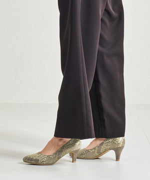 グリッターヒールレースパンプス/MOR108【結婚式/オケージョン/パーティー】