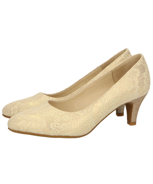 グリッターヒールレースパンプス/MOR108【結婚式/オケージョン/パーティー】