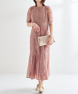 ビジューバックストラップローヒールパンプス/MOR111