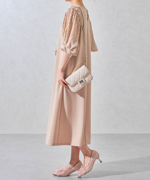 チュールリボン×グリッターヒールパンプス/MOR113