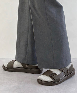 【WEB限定/Fit meサンダル】アシンメトリーベルトスライドサンダル/OT3238