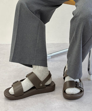 【WEB限定/Fit meサンダル】アシンメトリーベルトスライドサンダル/OT3238
