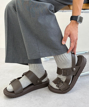 【WEB限定/Fit meサンダル】アシンメトリーベルトスライドサンダル/OT3238