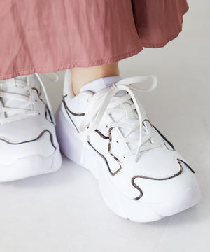 メタリックライン厚底スニーカー/OT3727