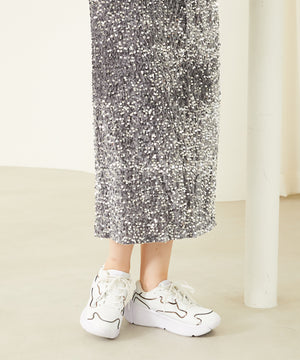 メタリックライン厚底スニーカー/OT3727