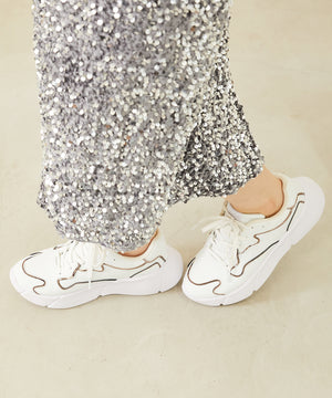 メタリックライン厚底スニーカー/OT3727