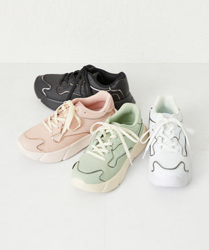 メタリックライン厚底スニーカー/OT3727