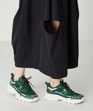 ストライプシューレース厚底スニーカー/OT3728