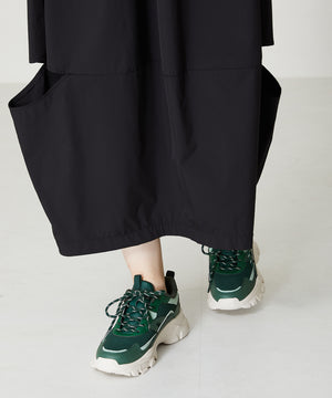 ストライプシューレース厚底スニーカー/OT3728