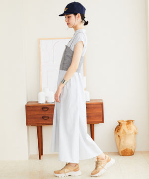 ストライプシューレース厚底スニーカー/OT3728