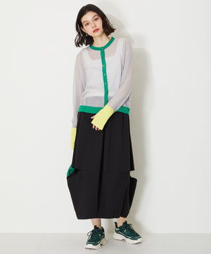 ストライプシューレース厚底スニーカー/OT3728