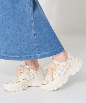 2WAYシューレースツイードスニーカー/OT3746