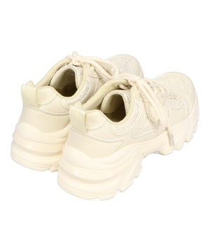 レース×ジャガード厚底スニーカー/OT3755