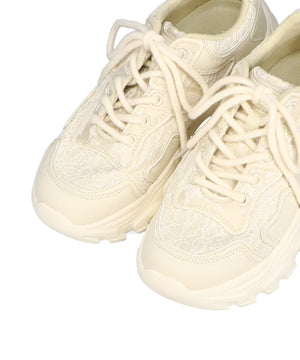 レース×ジャガード厚底スニーカー/OT3755