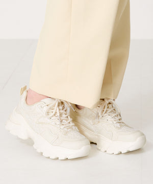 レース×ジャガード厚底スニーカー/OT3755