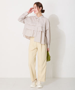 レース×ジャガード厚底スニーカー/OT3755