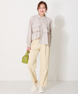 レース×ジャガード厚底スニーカー/OT3755