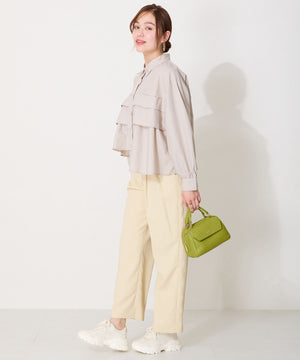 レース×ジャガード厚底スニーカー/OT3755